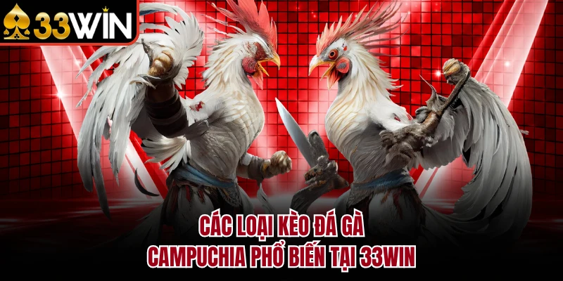 Đá Gà Campuchia – Khám Phá Đấu Trường Chọi Kê Đỉnh Cao 2026 4 Các loại kèo đá gà Campuchia phổ biến tại 33WIN